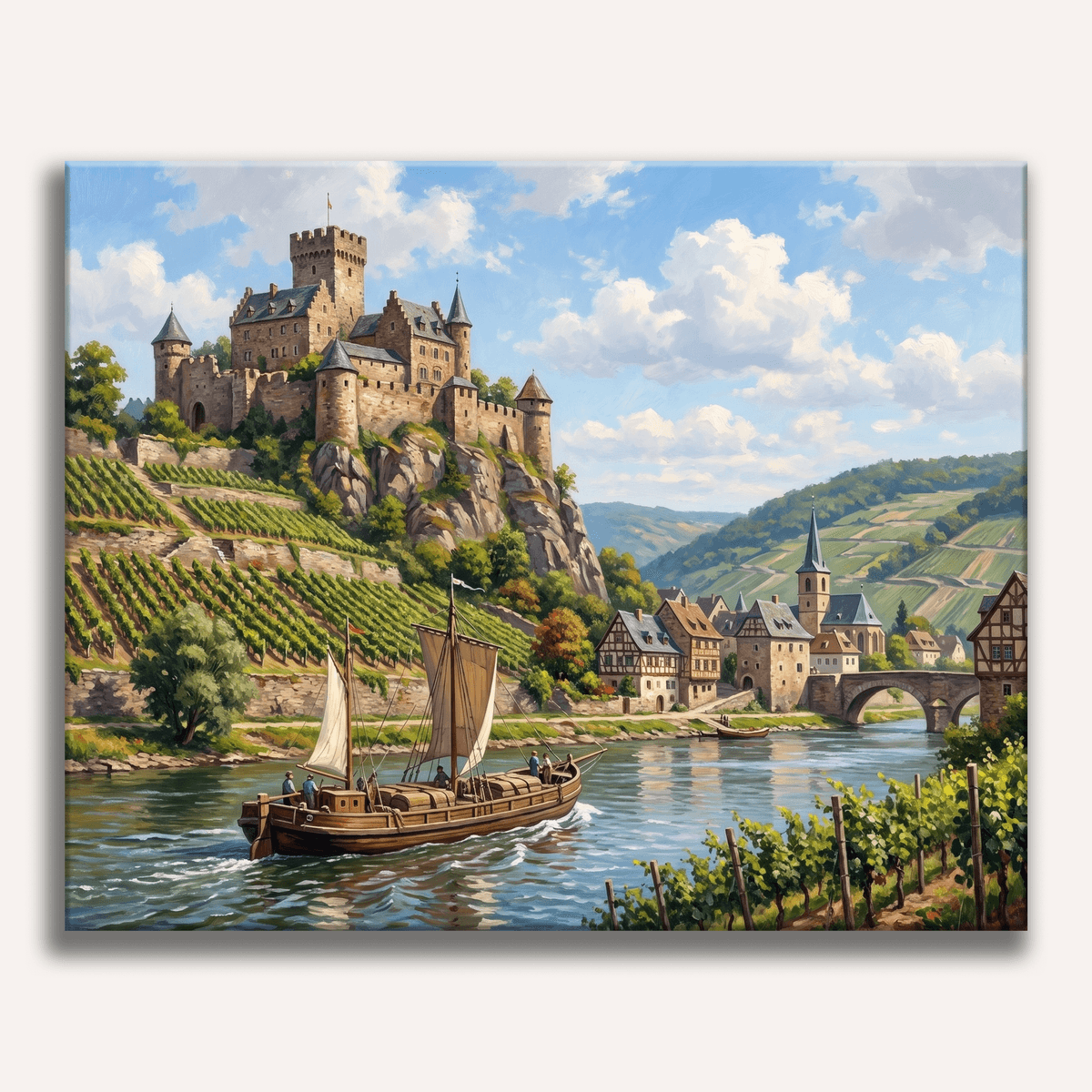 Rhine Castle Vineyards - Number Artist Paint by Numbers Kits