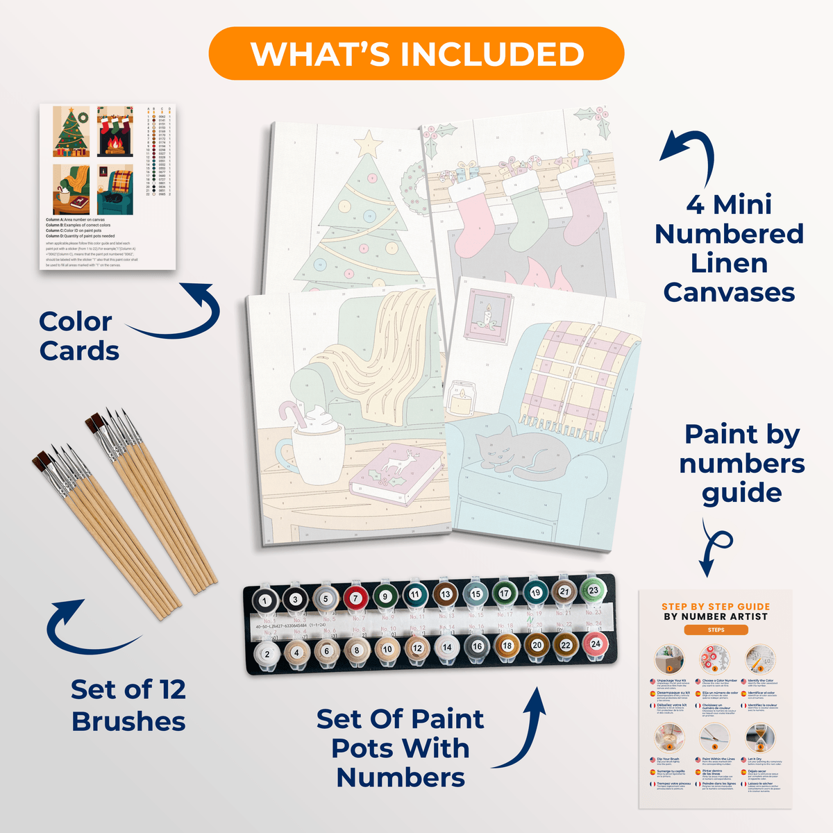Fireside Christmas Comfort - Number Artist Paint by Numbers Kits
