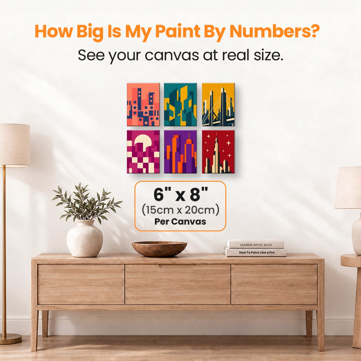 Geometric Cities - Number Artist Paint by Numbers Kits