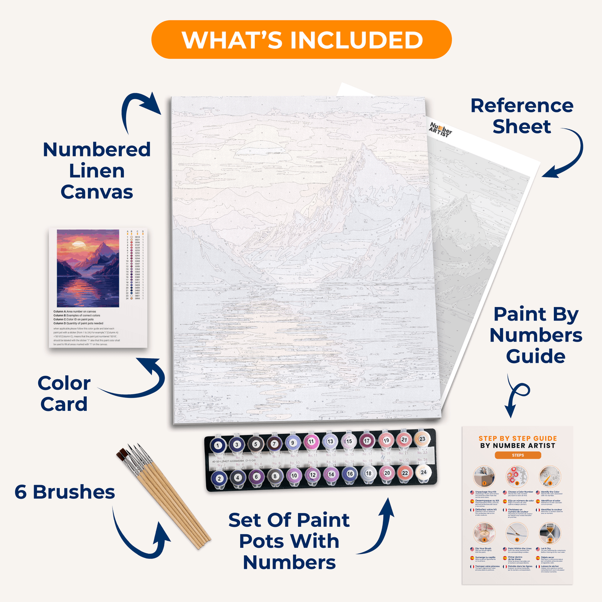 Sea of Mountains - Number Artist Paint by Numbers Kits