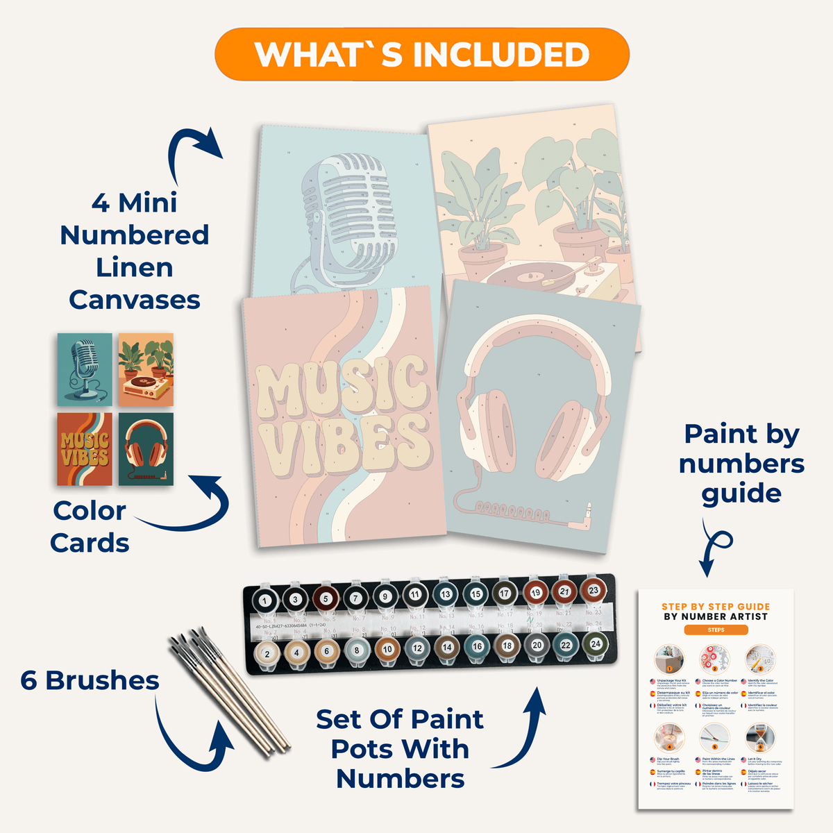 Music Vibes - Number Artist Paint by Numbers Kits