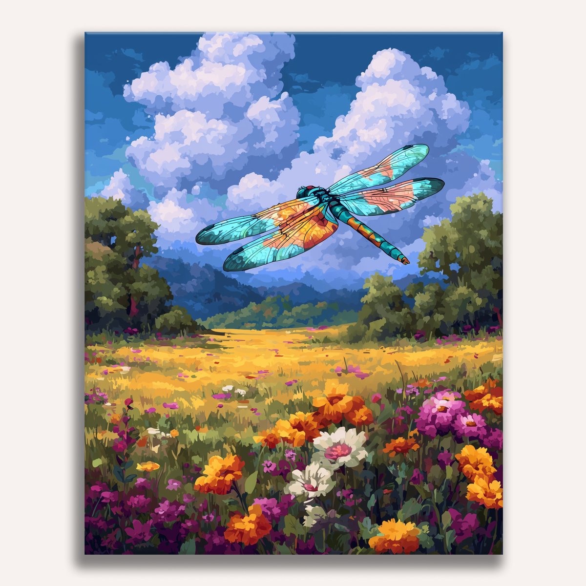 Dragonfly Flower Field