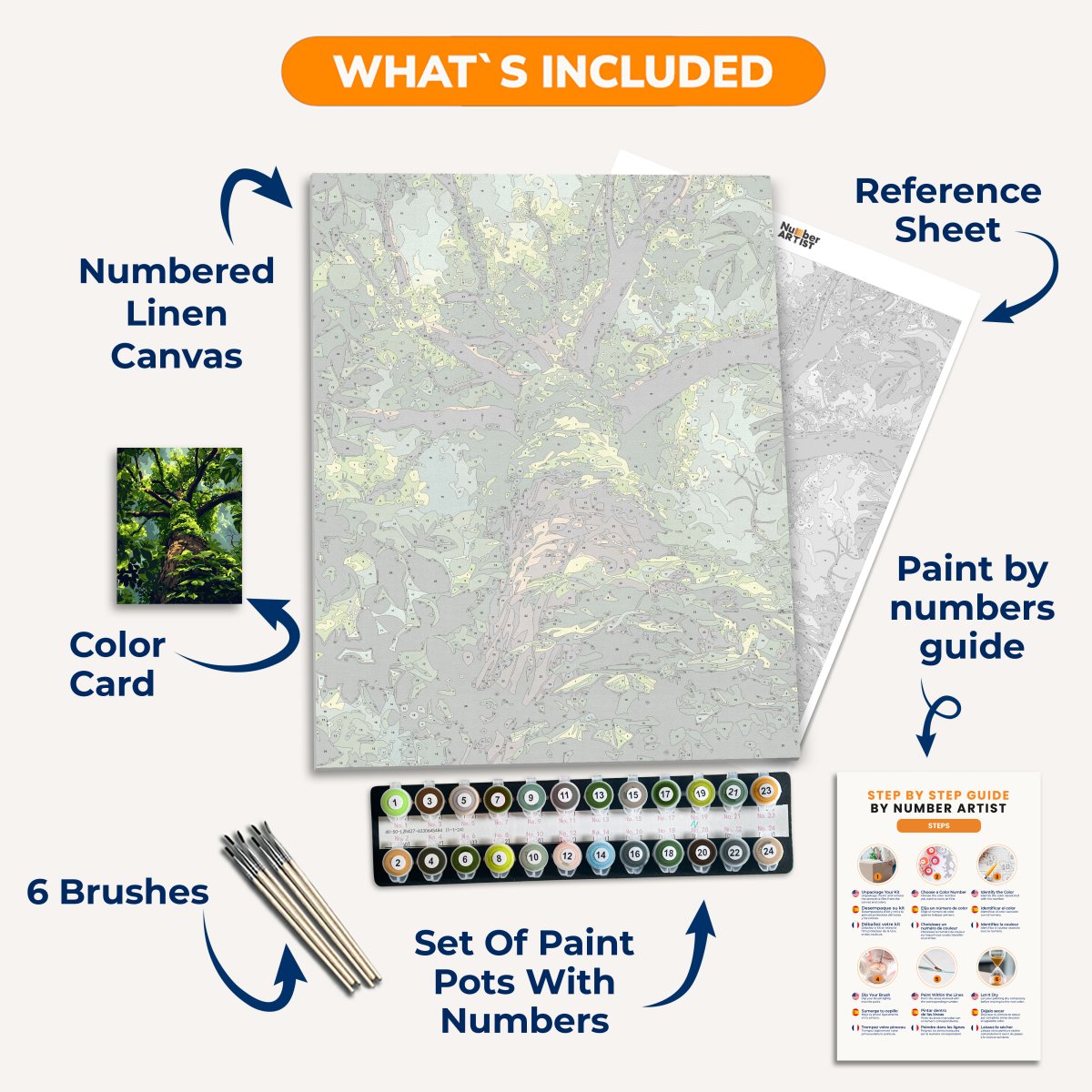 The image showcases a towering tree, its trunk and branches intertwined in a tapestry of green.