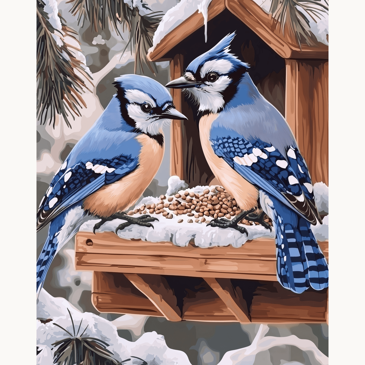 Feeding Jays - Number Artist Paint by Numbers Kits