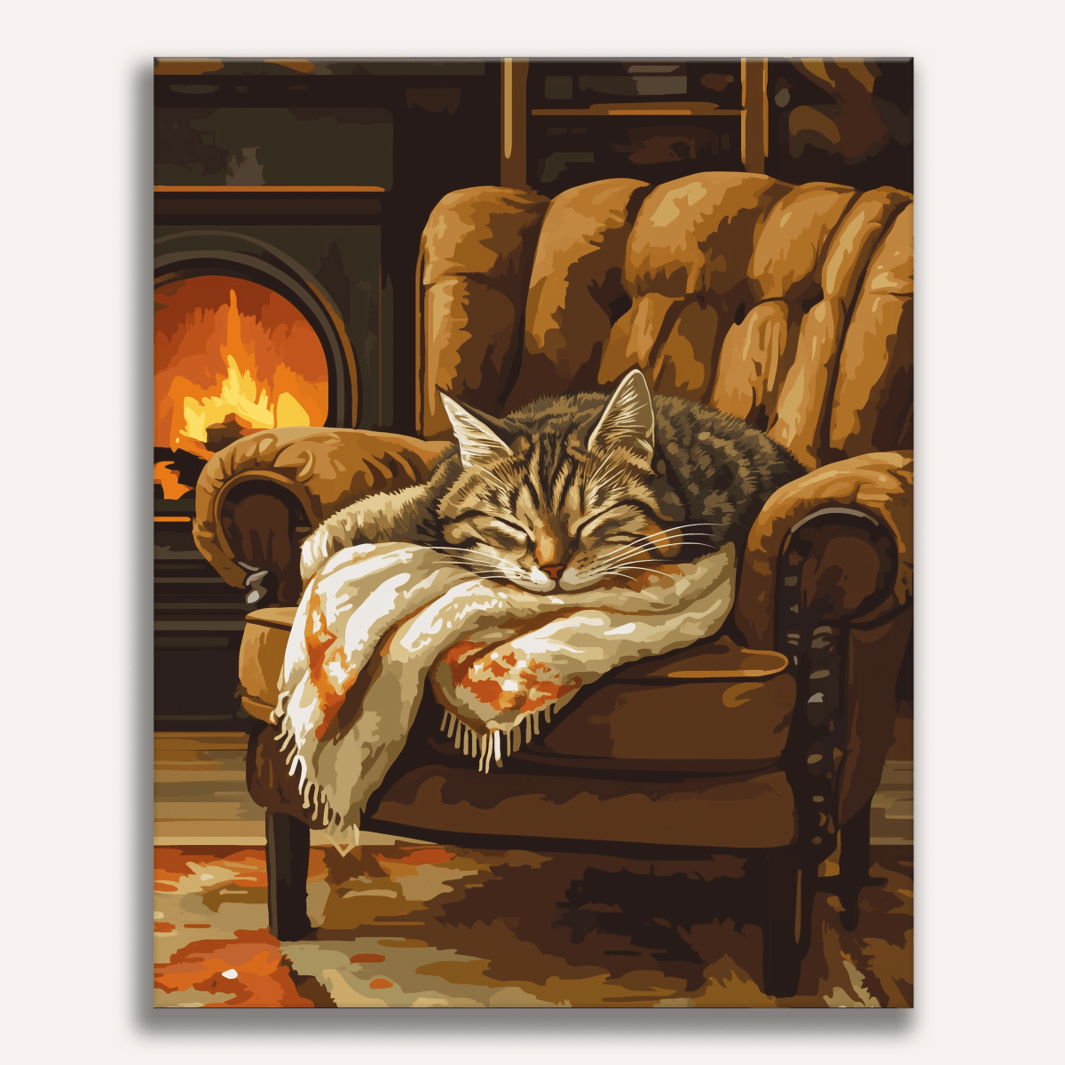 Fireside Nap Paint by Numbers Kit