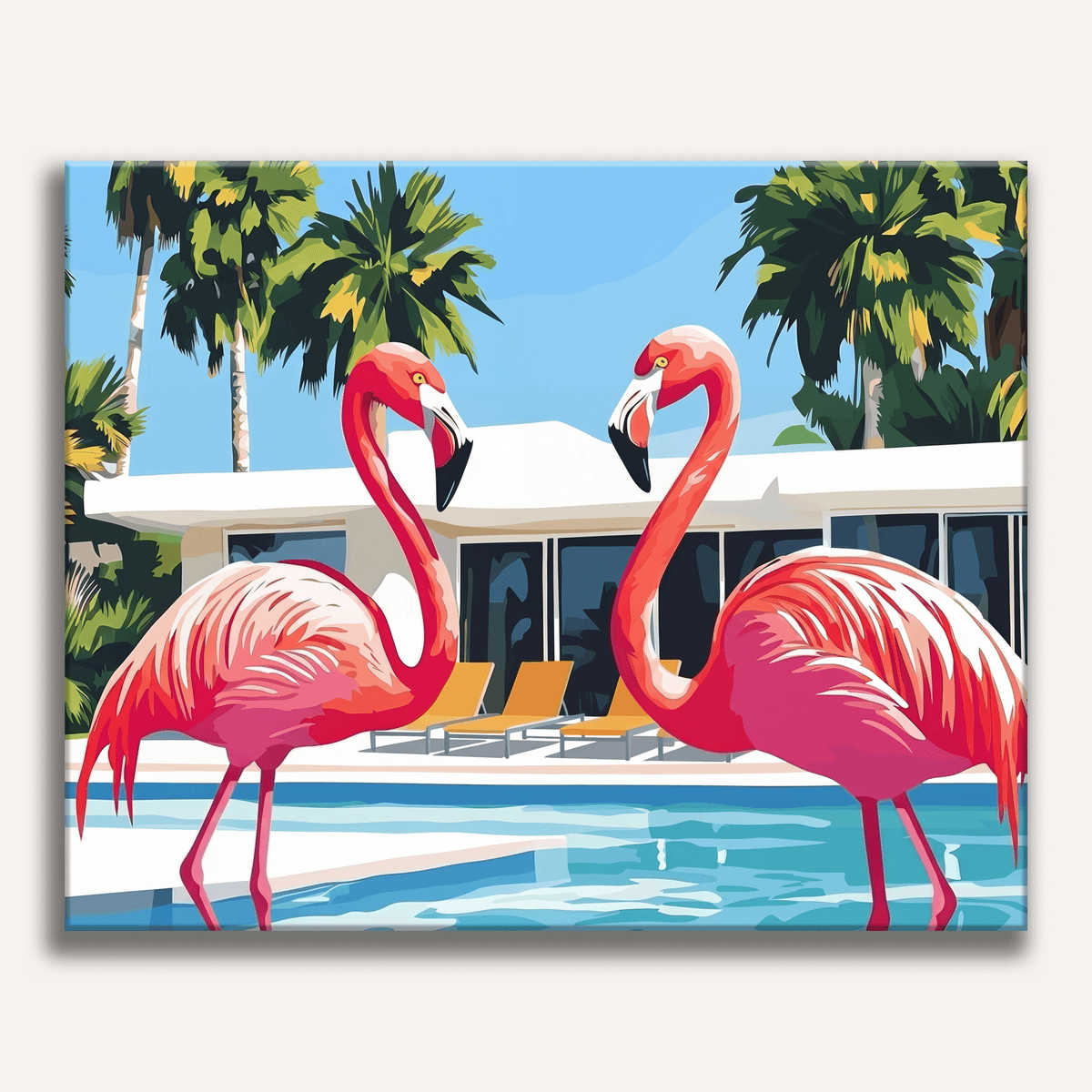 Flamingo Pool - Number Artist Paint by Numbers Kits