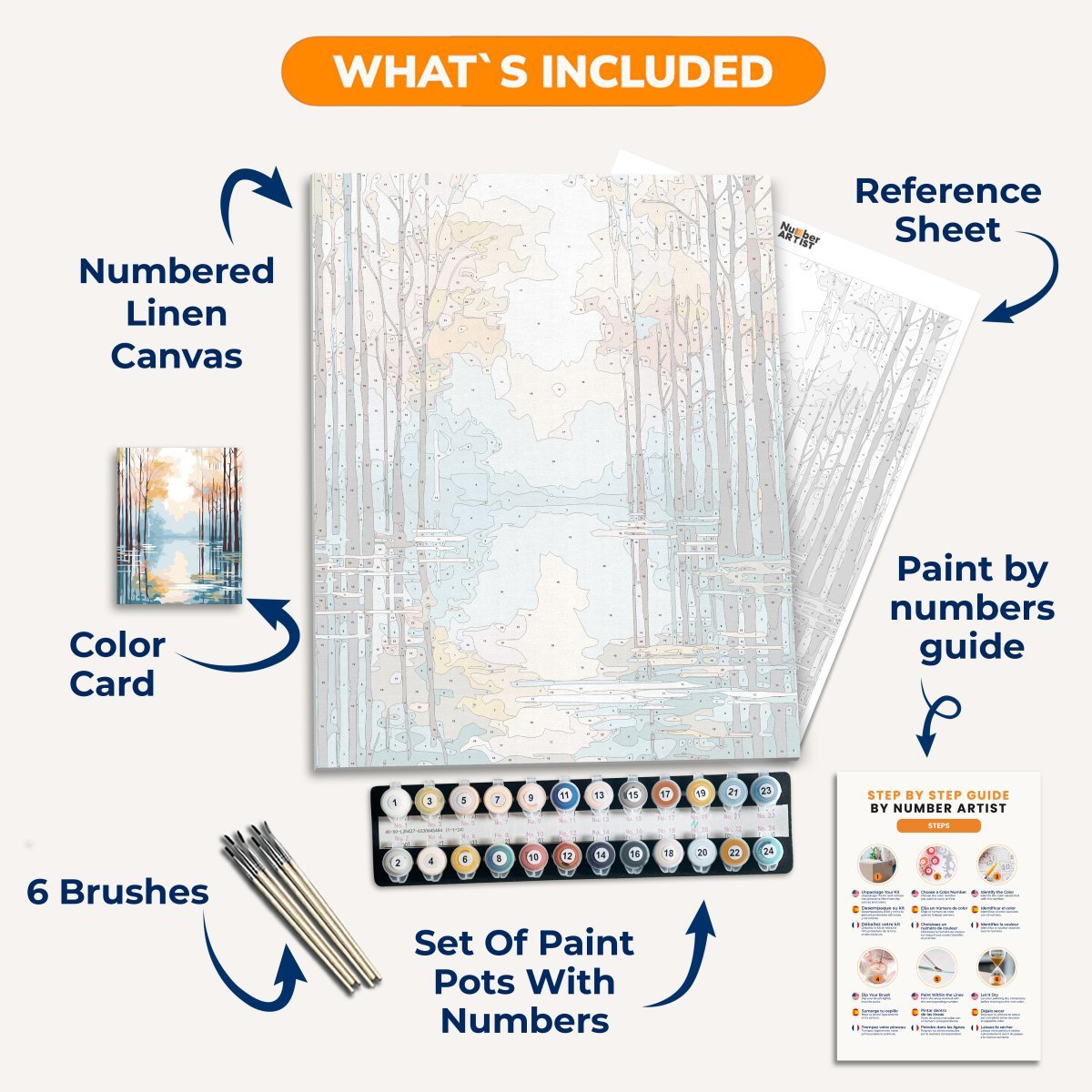 An oil painting-style depiction, likely a print, showcasing a serene autumn landscape.