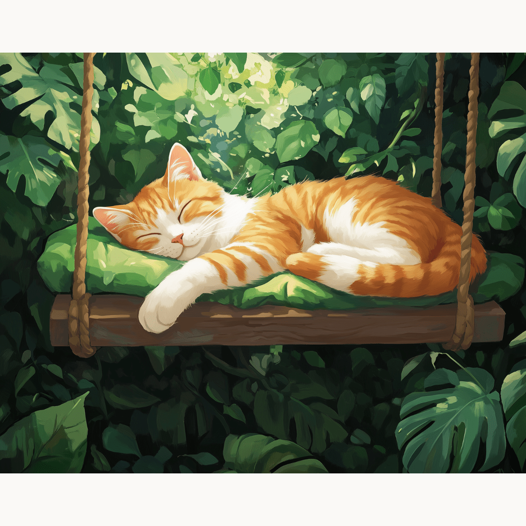 Floral Kitten - Number Artist Paint by Numbers Kits