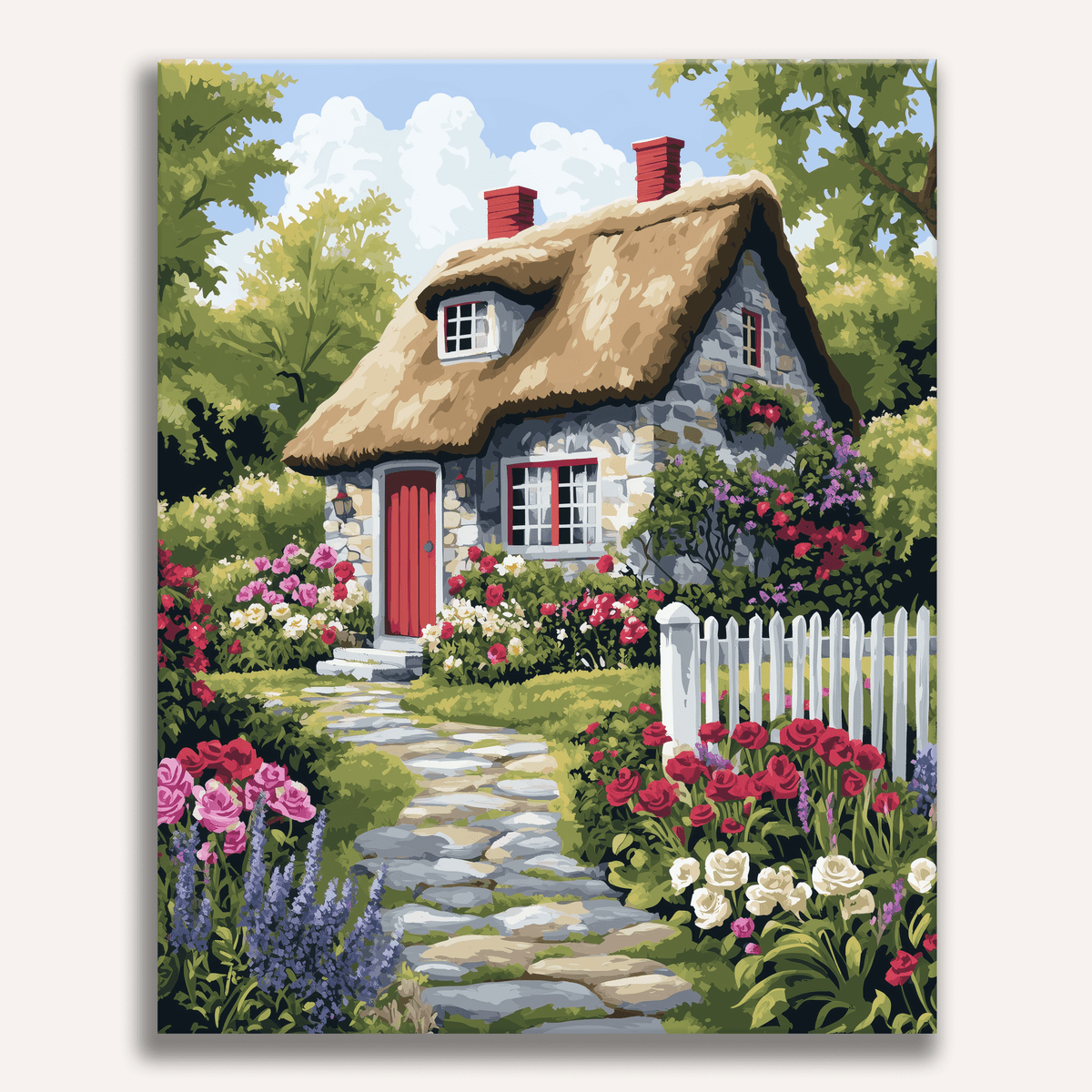 Flower Cottage - Number Artist Paint by Numbers Kits