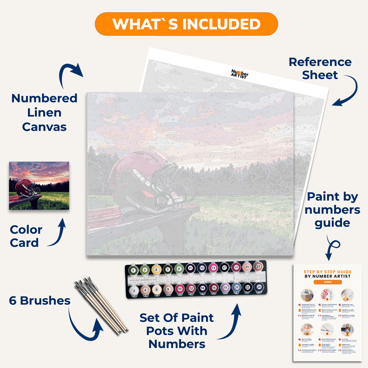 Football Dreams - Number Artist Paint by Numbers Kits