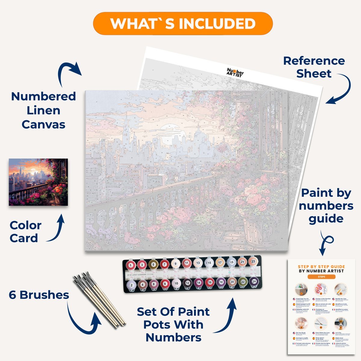 Garden Balcony - Number Artist Paint by Numbers Kits