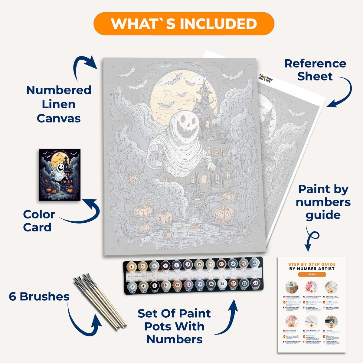 Ghost Manor - Number Artist Paint by Numbers Kits