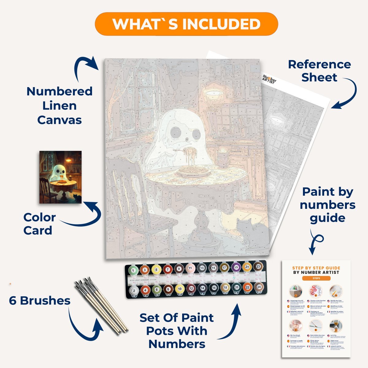 Ghost Spaghetti - Number Artist Paint by Numbers Kits