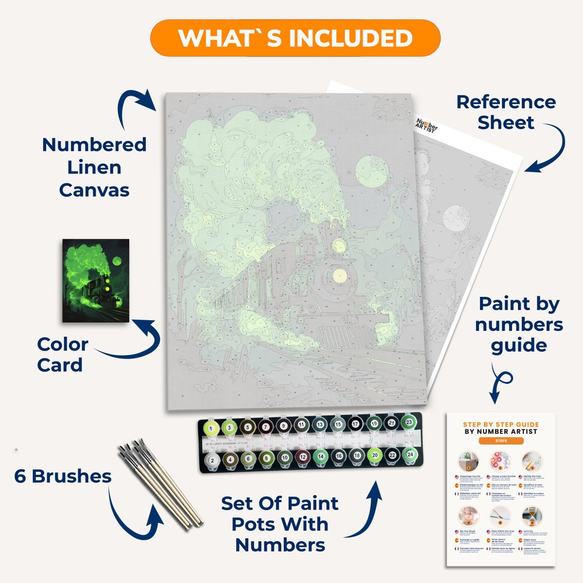 Ghost Train - Number Artist Paint by Numbers Kits