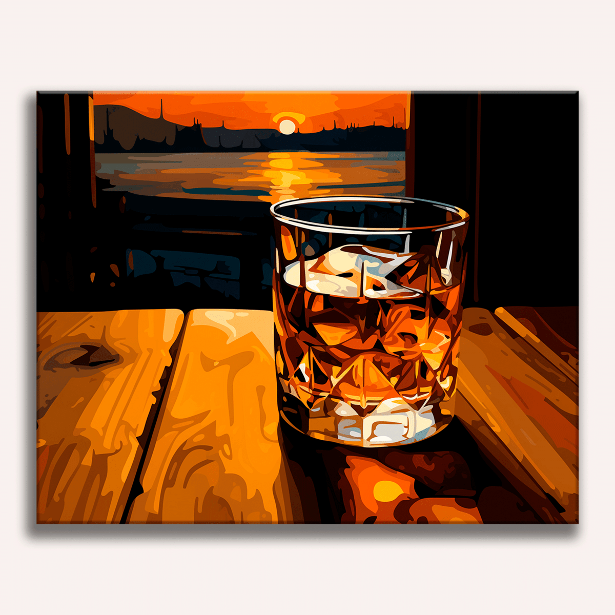 Glass of Whiskey | Paint by Numbers Kit by Number Artist