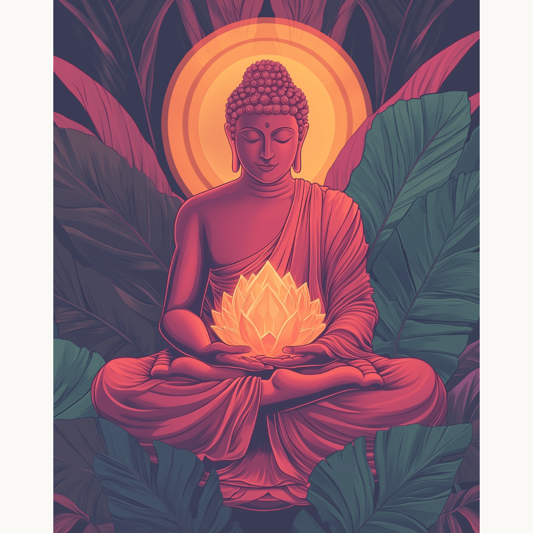 Glowing Lotus - Number Artist Diamond Painting Kits