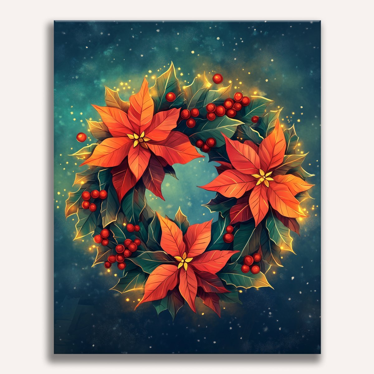 Glowing Wreath - Number Artist Paint by Numbers Kits