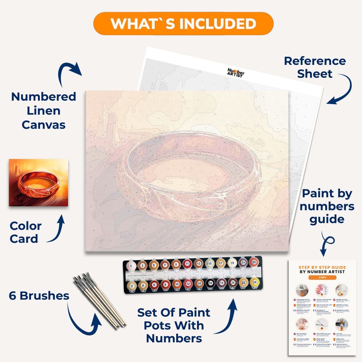 This is a digital artwork depicting a vividly ornate ring with intricate designs and what appears to be an illuminated center, set against a backdrop that hints at a mystical or enchanted environment..