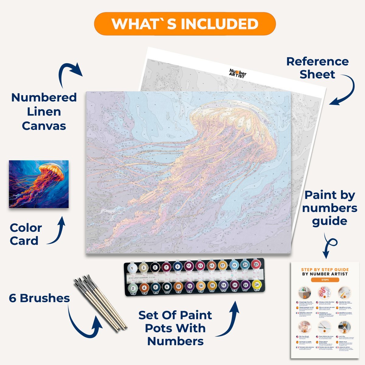 Graceful Lion's Mane - Number Artist Paint by Numbers Kits