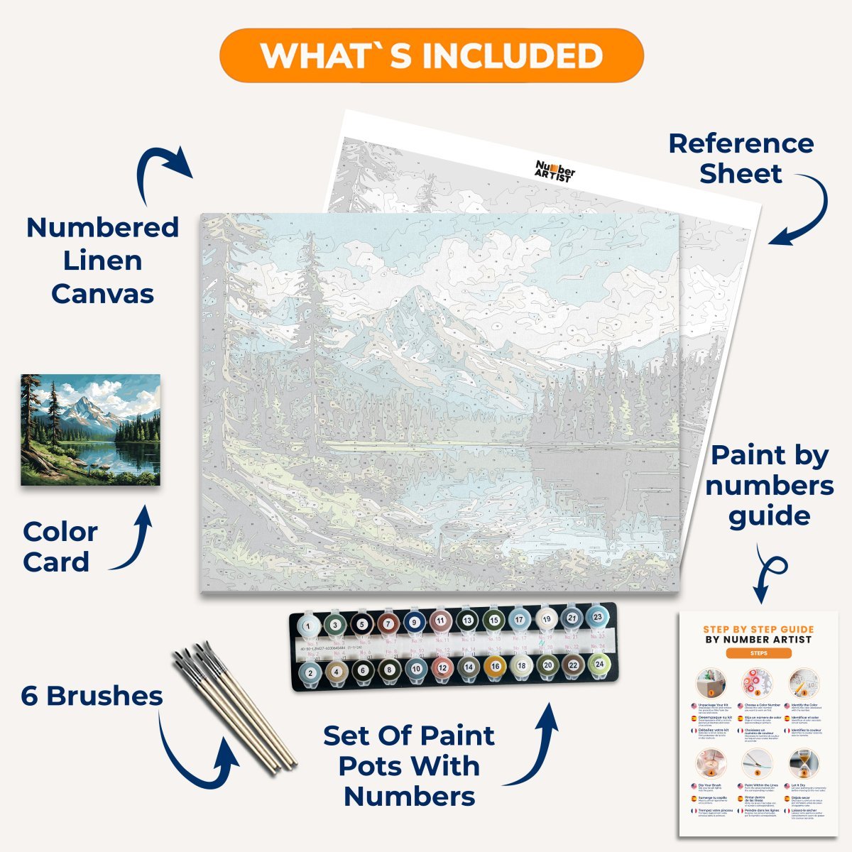 Green Valley Lake - Number Artist Paint by Numbers Kits