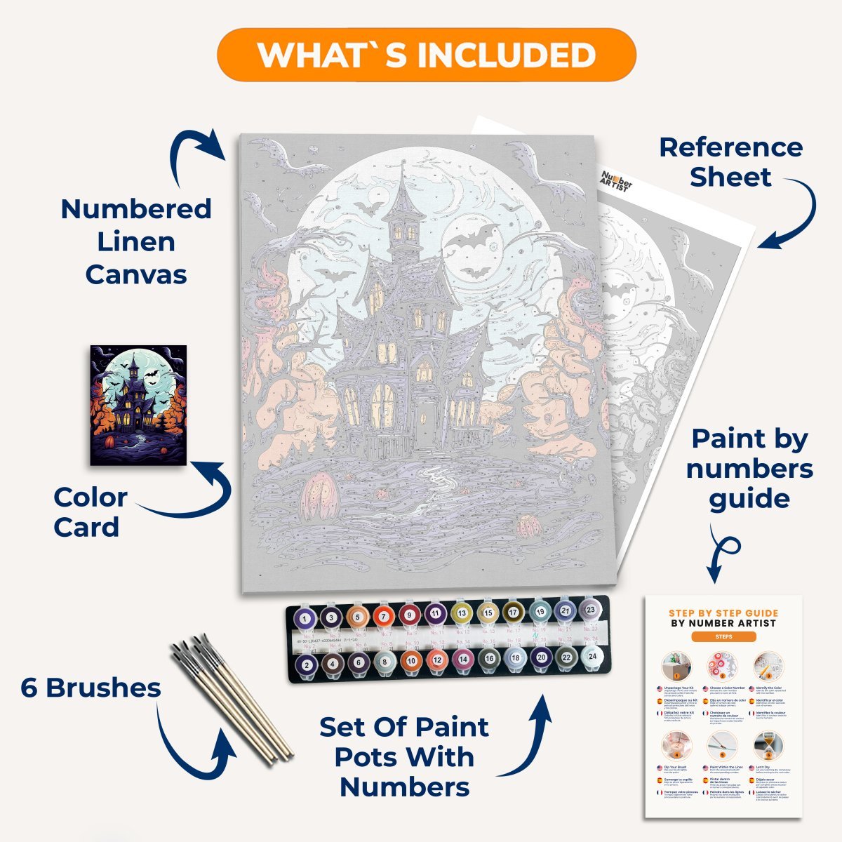 Haunted Mansion - Number Artist Paint by Numbers Kits