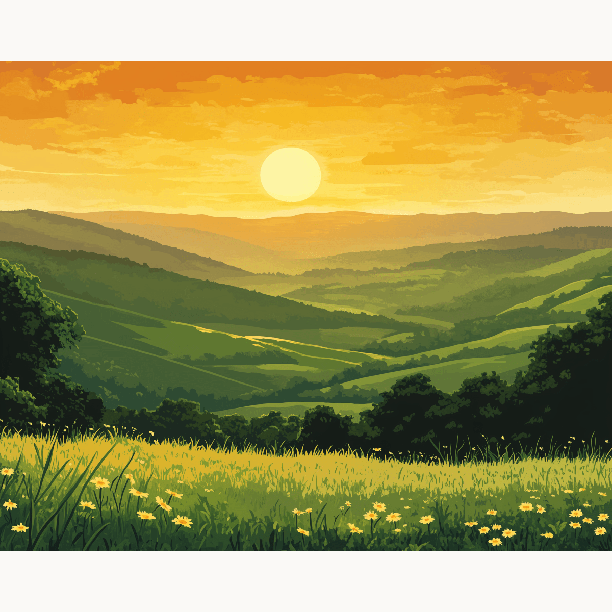 Here Comes The Sun - Number Artist Paint by Numbers Kits