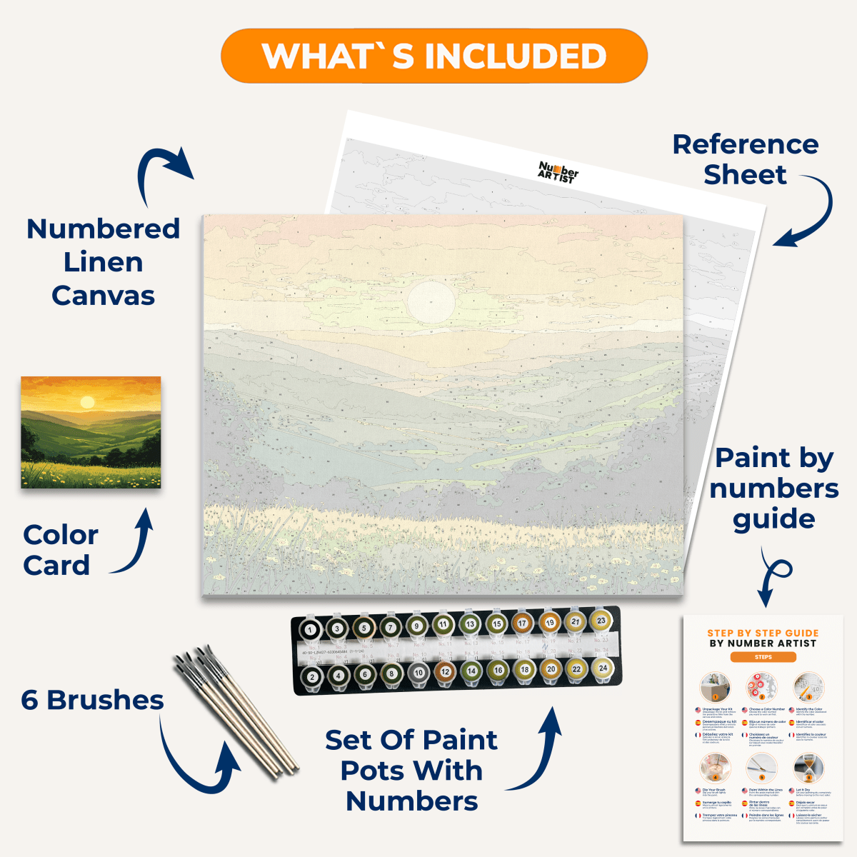 Here Comes The Sun - Number Artist Paint by Numbers Kits
