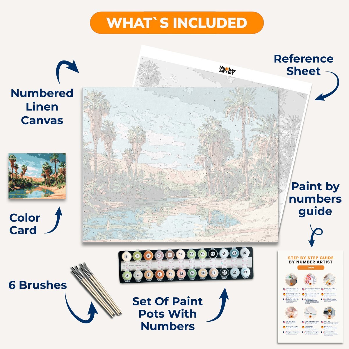 Hidden Oasis - Number Artist Paint by Numbers Kits
