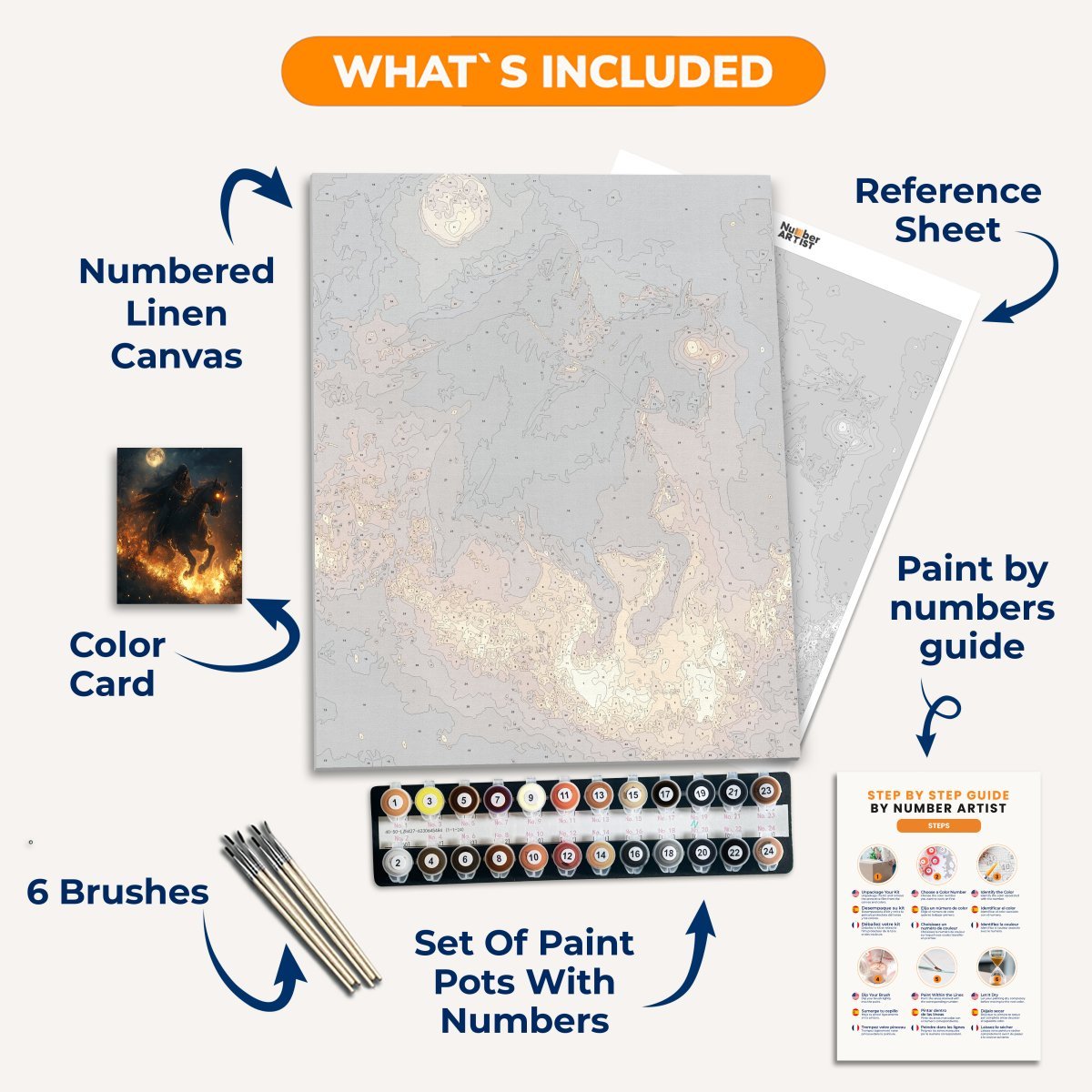 Horseman of Halloween - Number Artist Paint by Numbers Kits