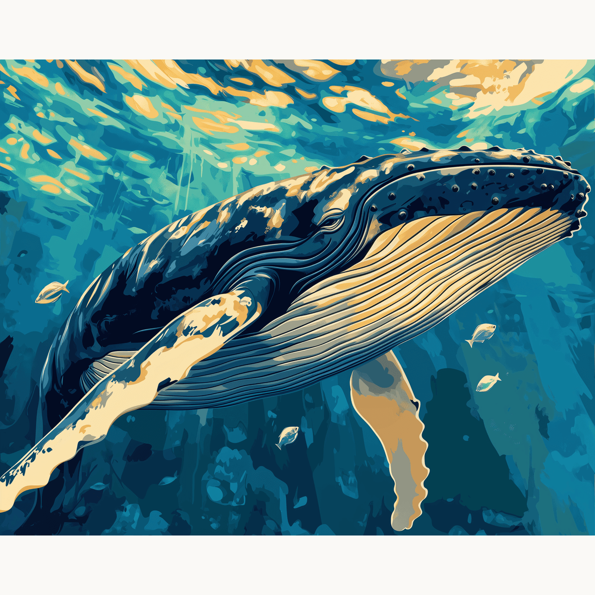 Humpback Whale - Number Artist Paint by Numbers Kits