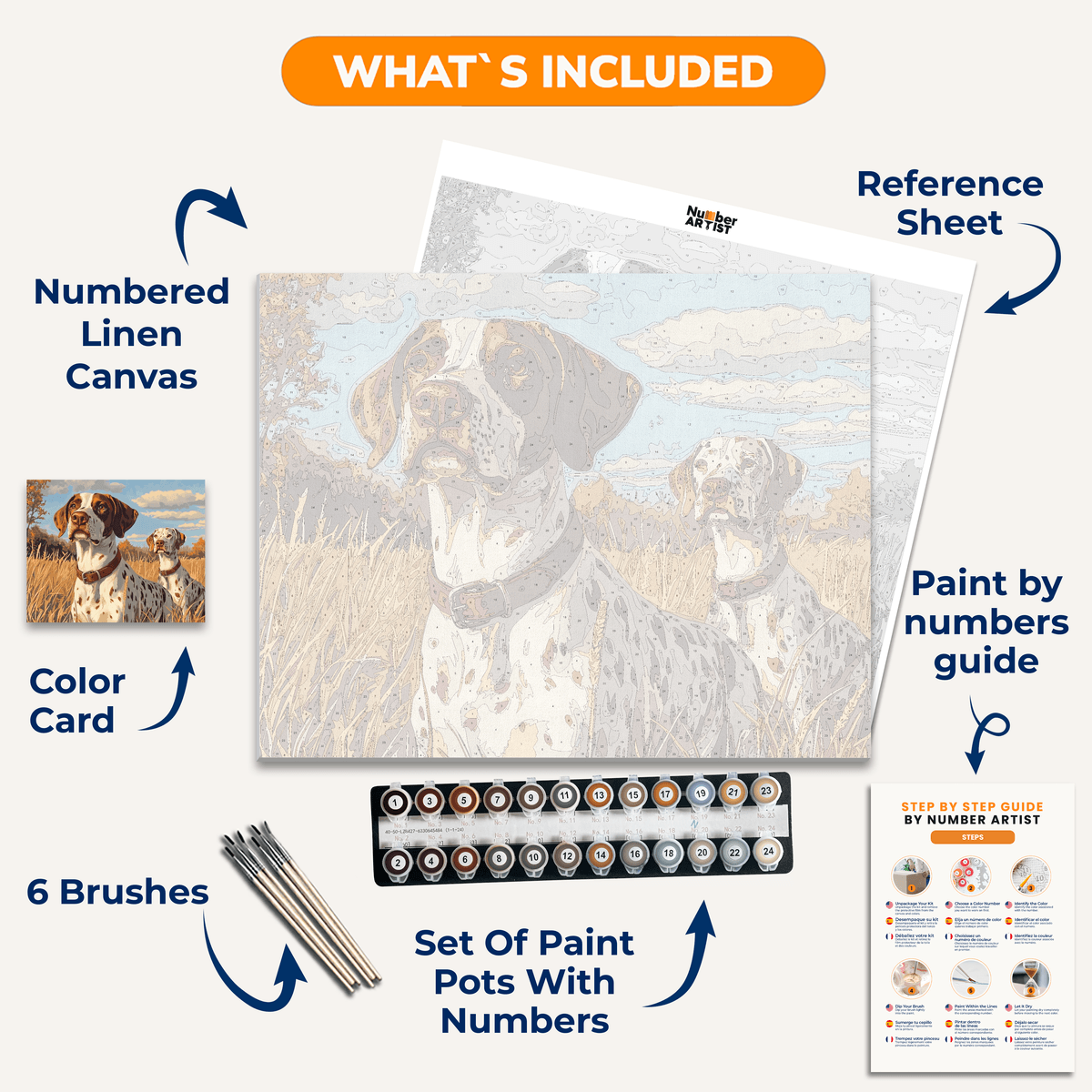 Hunting Dogs - Number Artist Paint by Numbers Kits