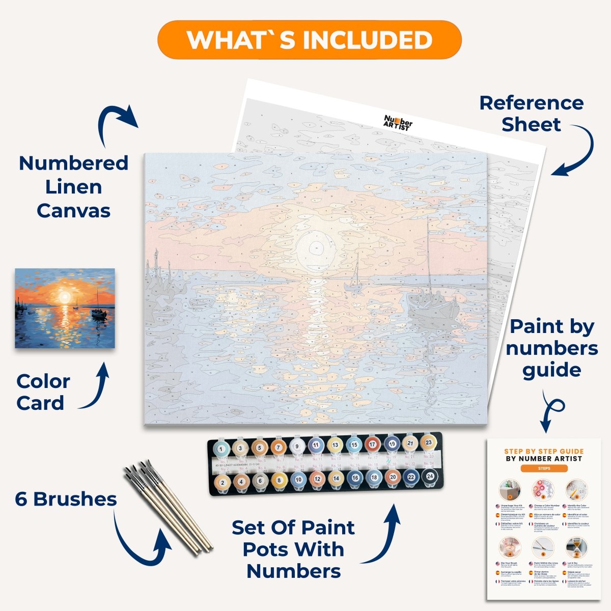Impression Sunrise - Number Artist Paint by Numbers Kits