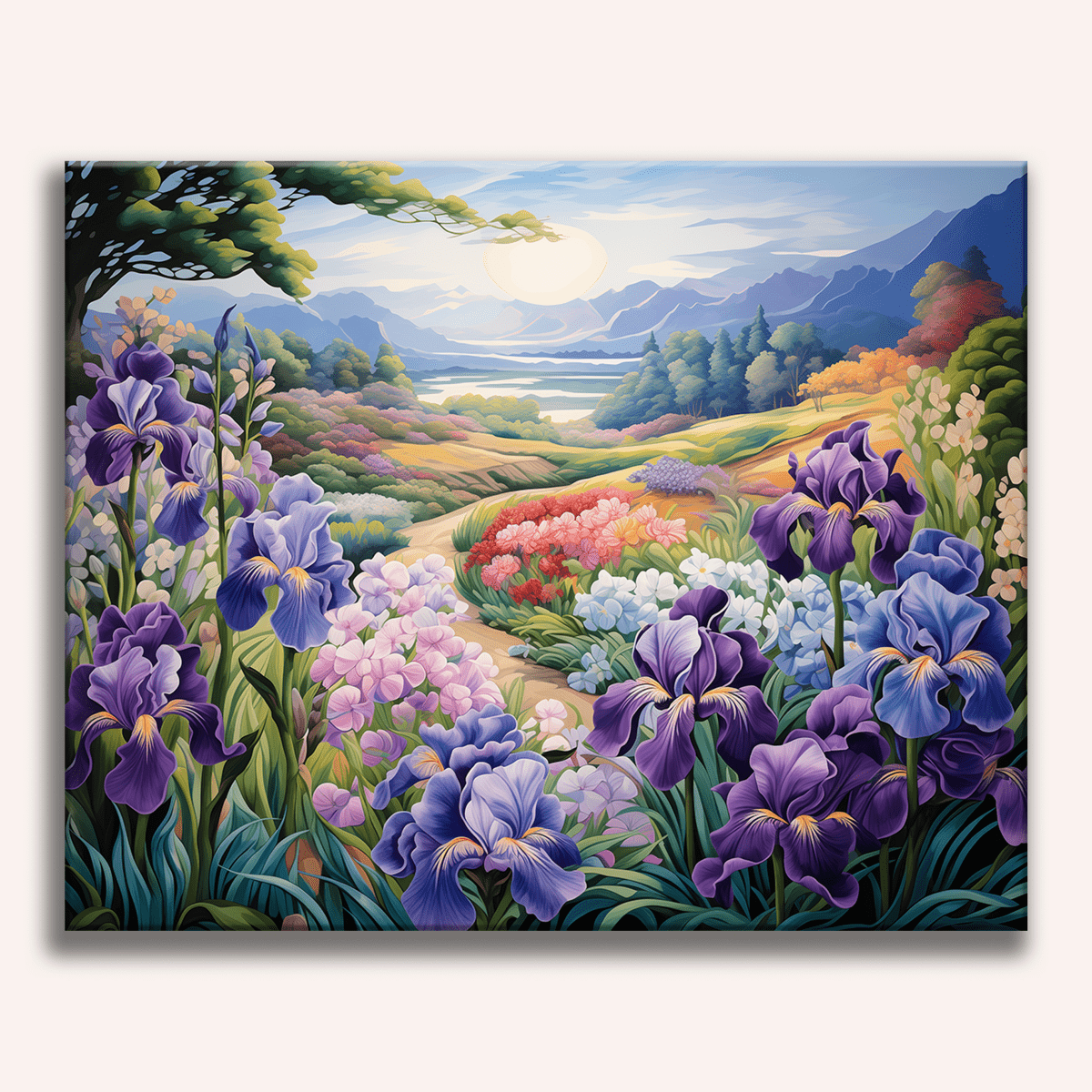 The image features a picturesque landscape scene.