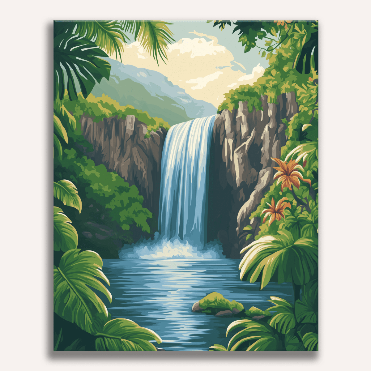 Jungle Falls Paint by Numbers Kit