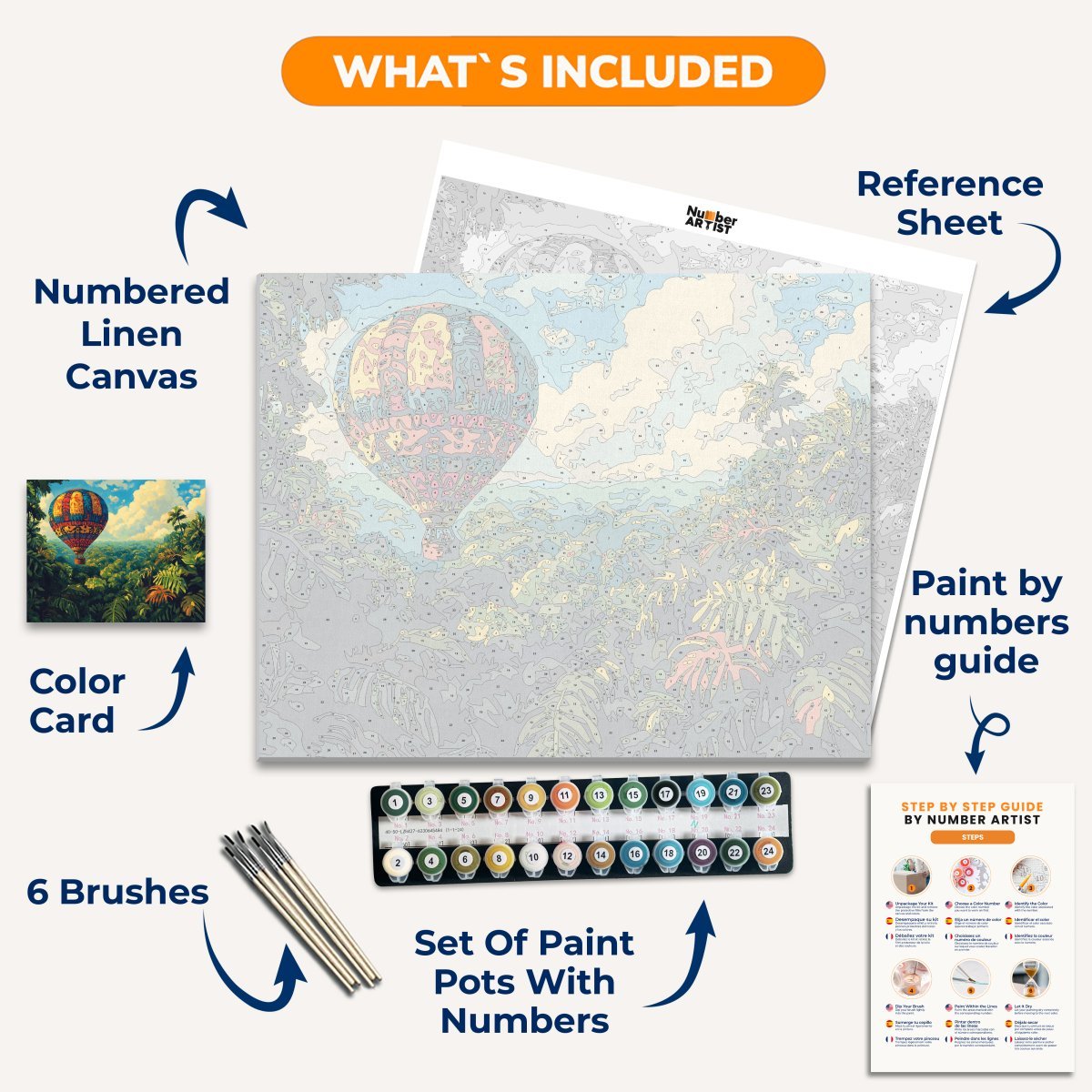 Jungle View - Number Artist Paint by Numbers Kits