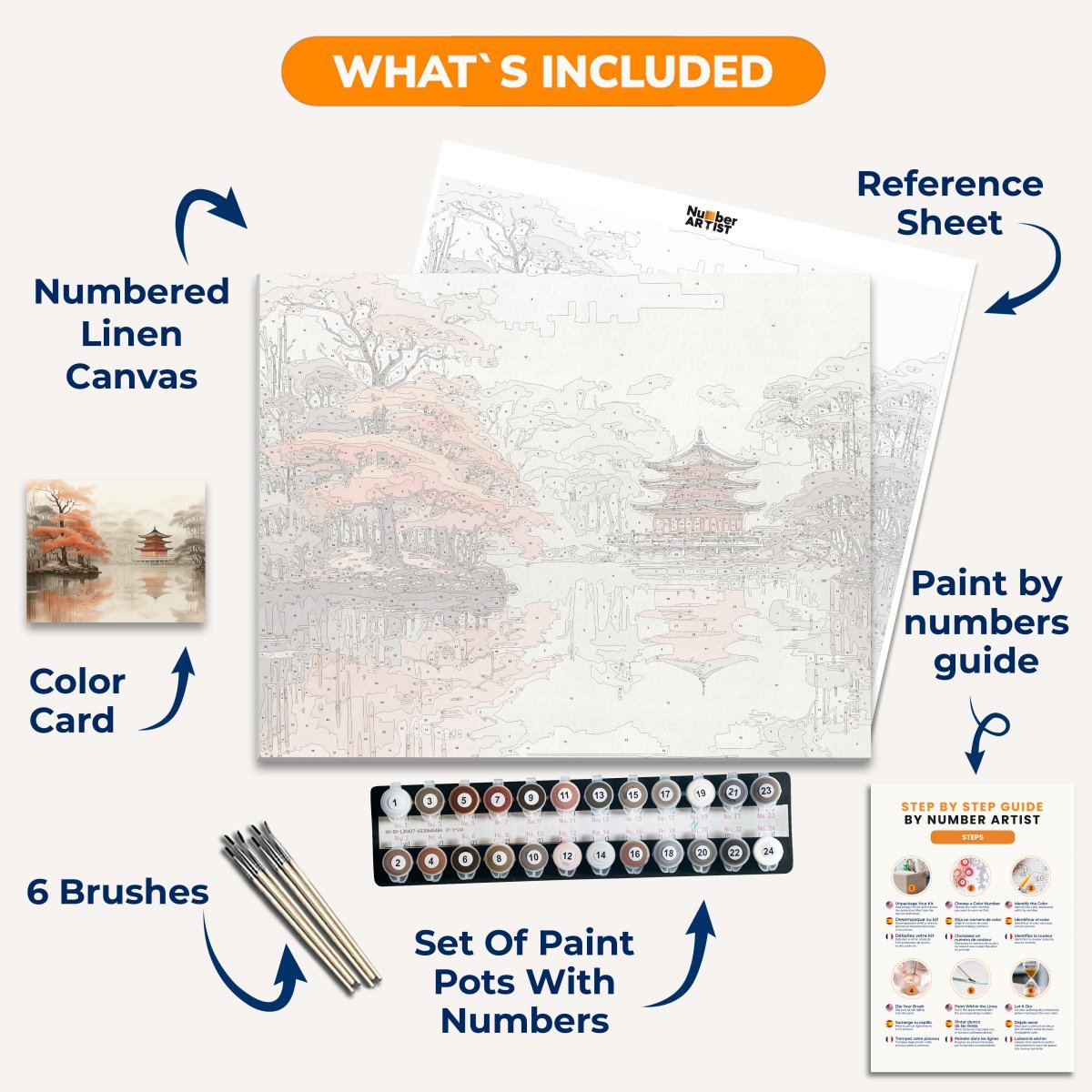 Lakeside Castle - Number Artist Paint by Numbers Kits