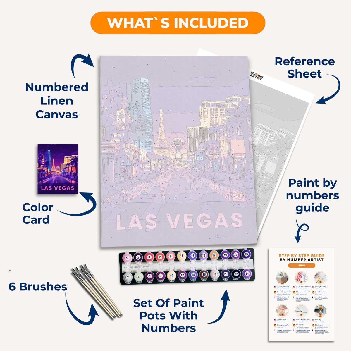 Las Vegas - Number Artist Paint by Numbers Kits