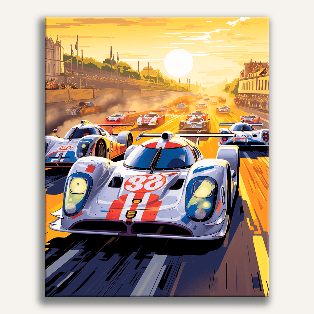 The image depicts a vibrant scene from a Formula E race.