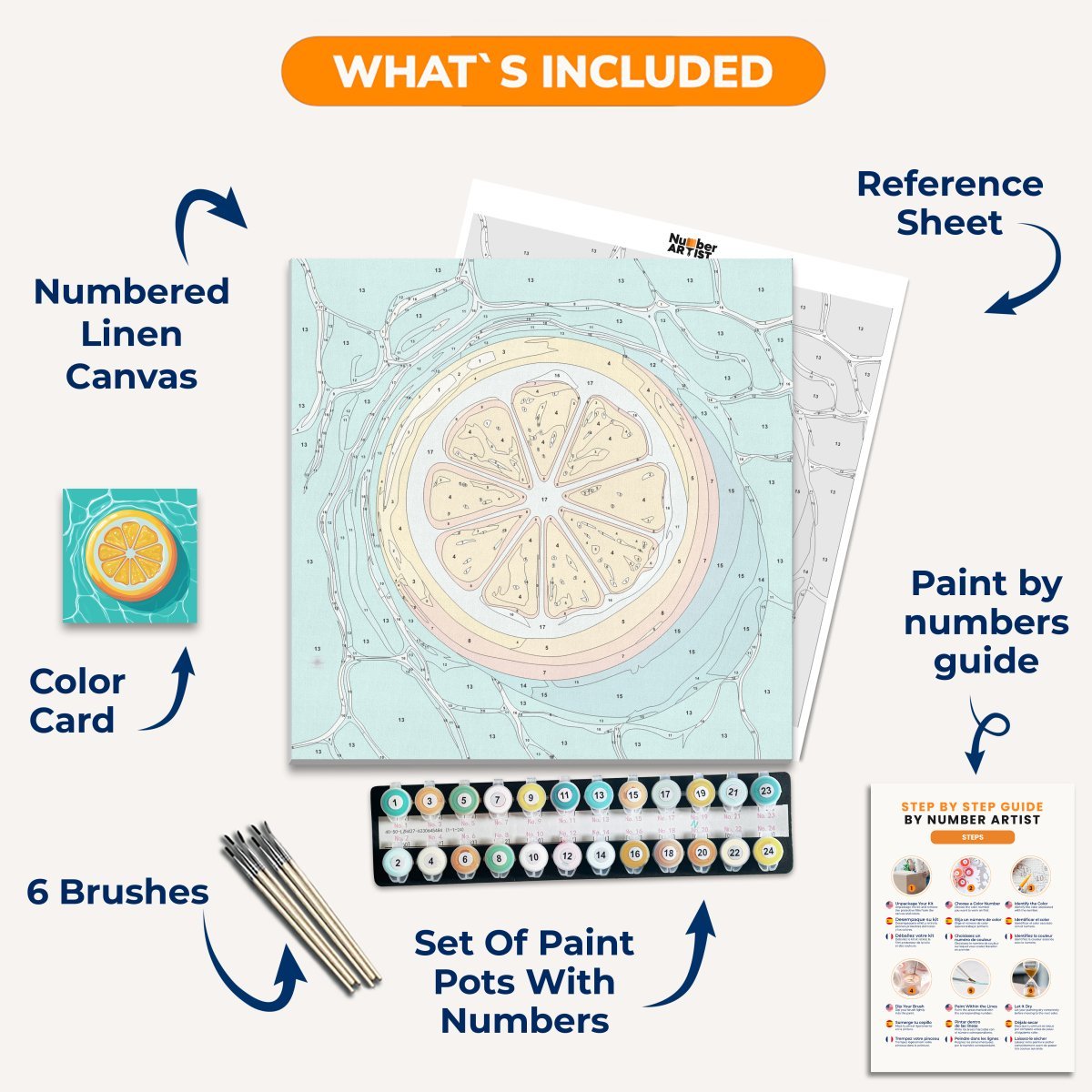 Lemon Float - Number Artist Paint by Numbers Kits