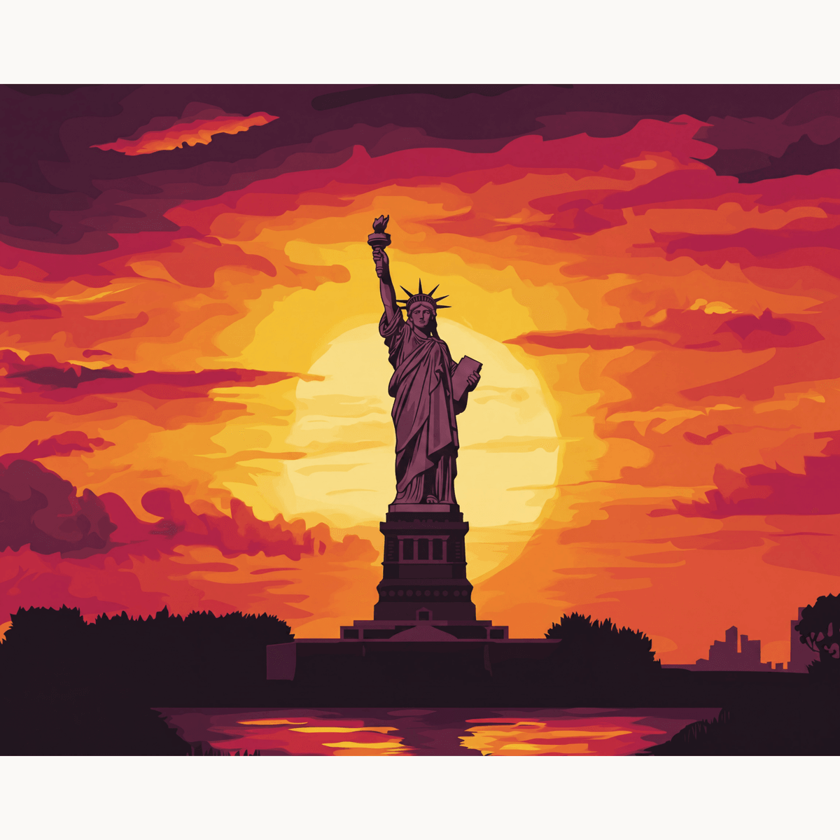 Liberty Sunset - Number Artist Paint by Numbers Kits