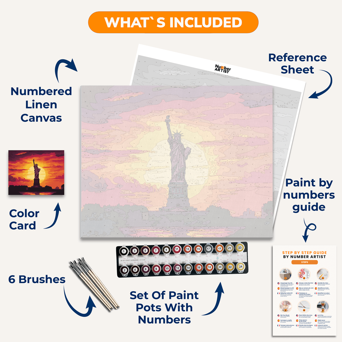 Liberty Sunset - Number Artist Paint by Numbers Kits