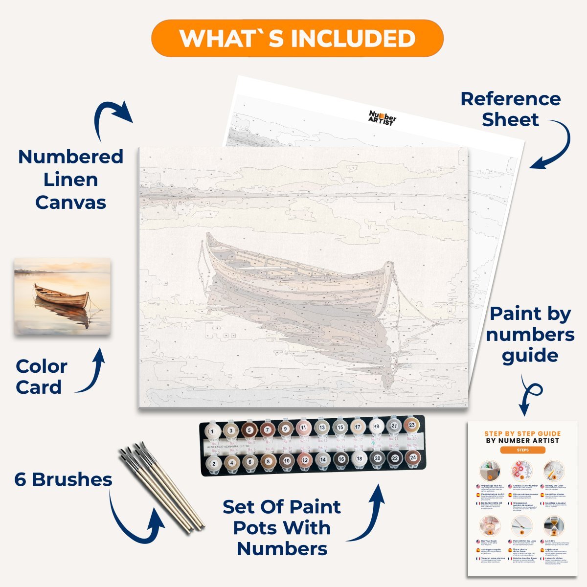 Lonely Boat - Number Artist Paint by Numbers Kits