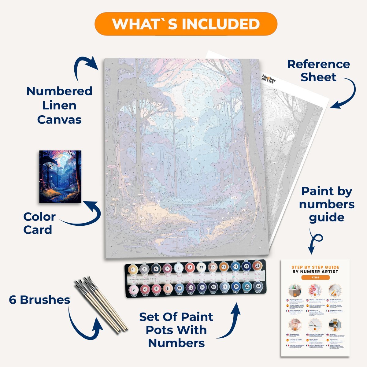 Magical Forest River - Number Artist Paint by Numbers Kits