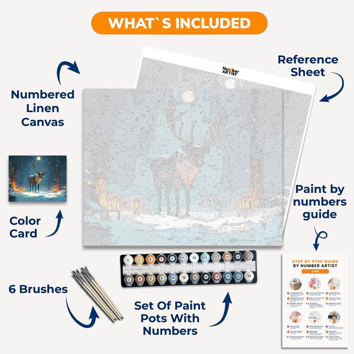 Magnificent Elk - Number Artist Diamond Painting Kits