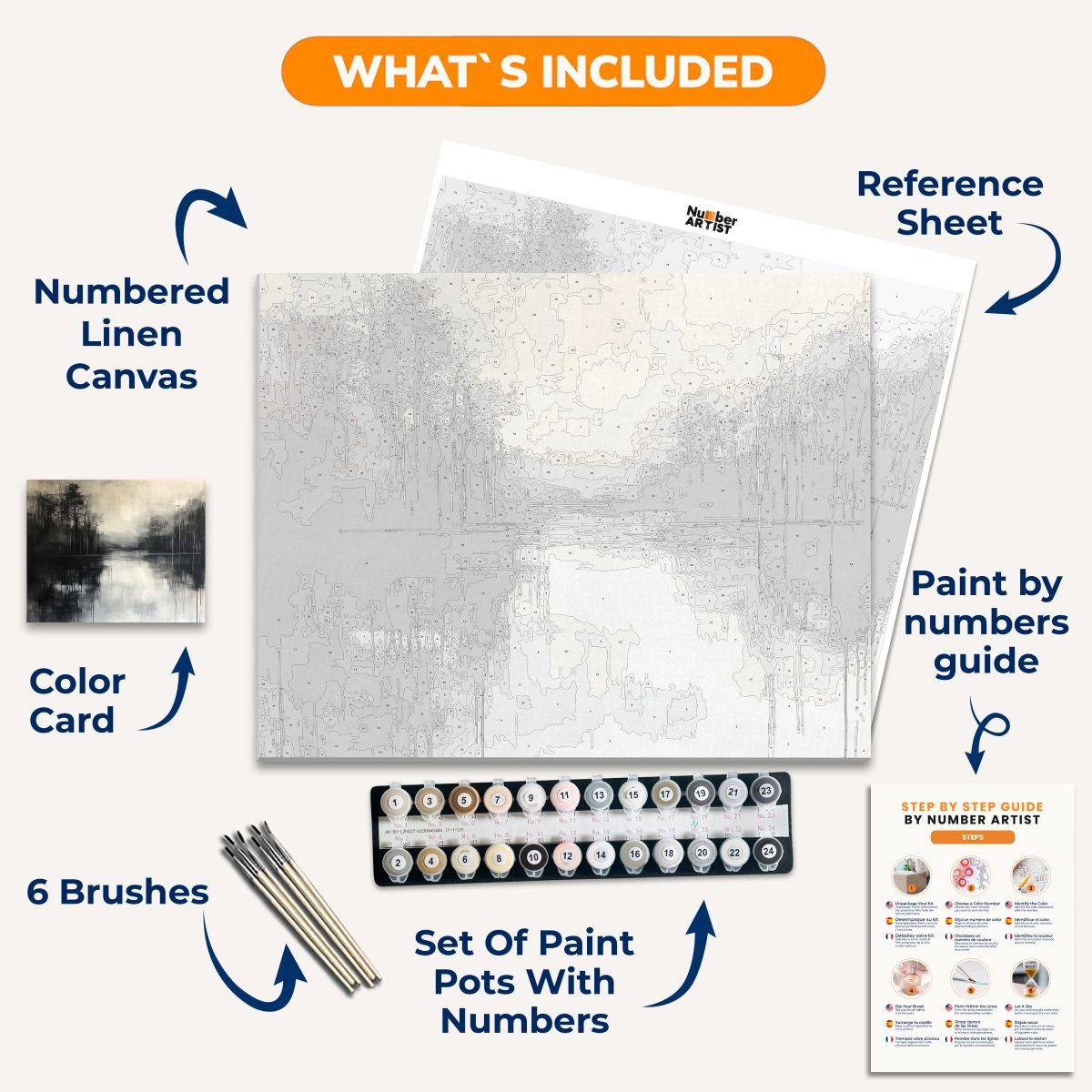 Melancholy Reflecton - Number Artist Diamond Painting Kits