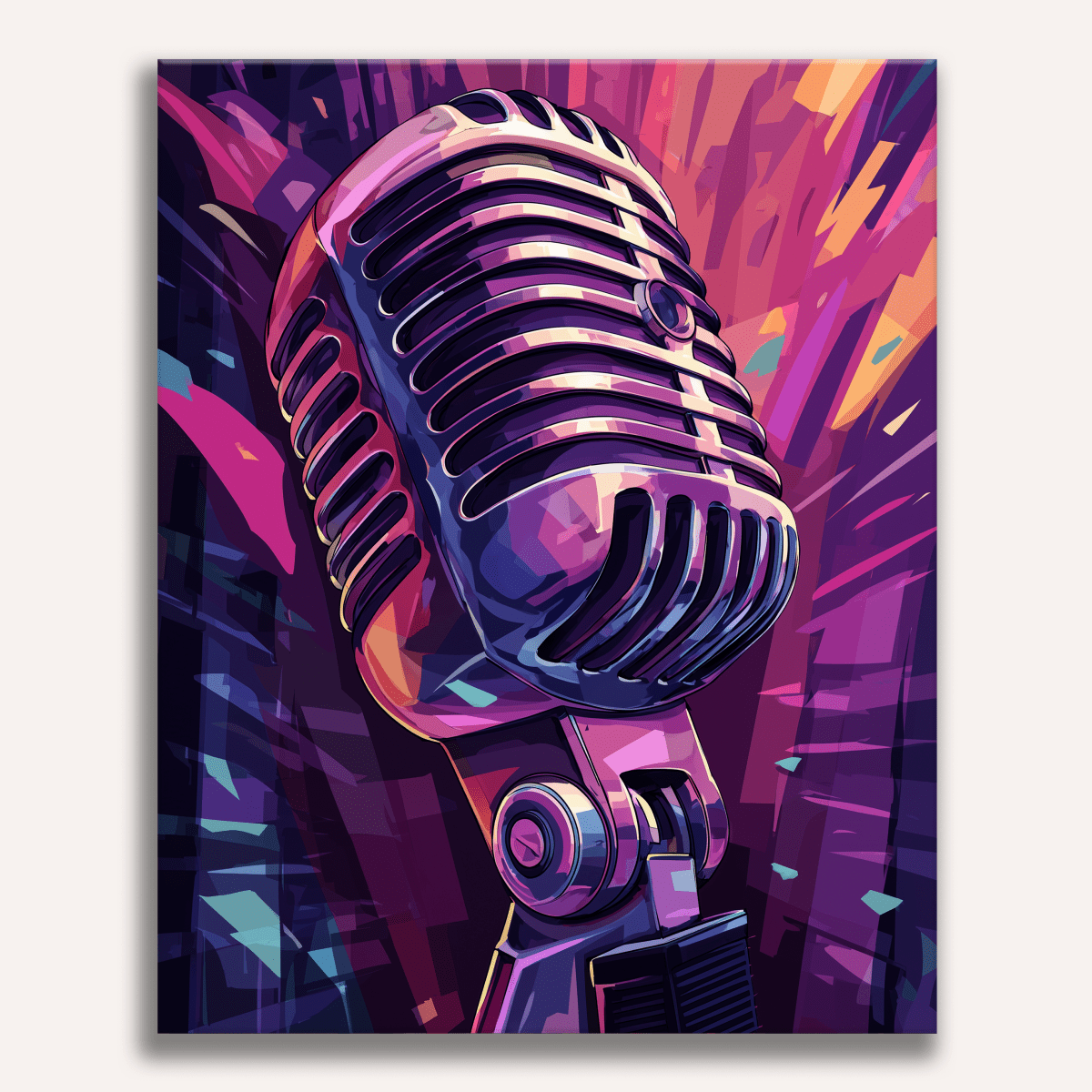 Microphone Thrill Paint by Numbers Kit