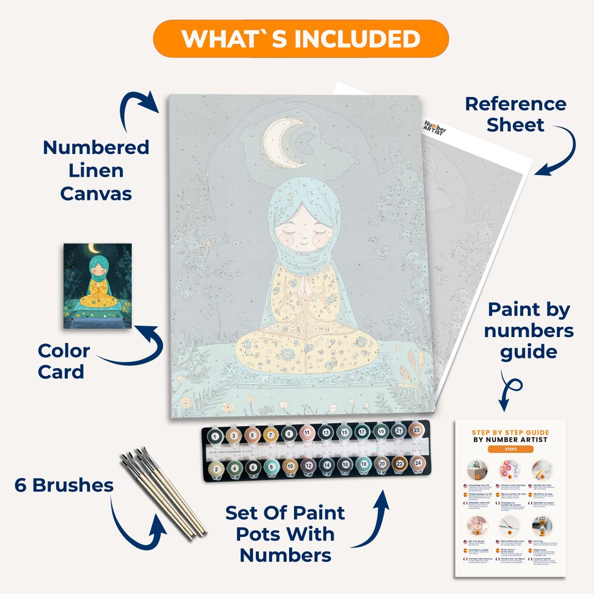 Midnight Prayer - Number Artist Paint by Numbers Kits