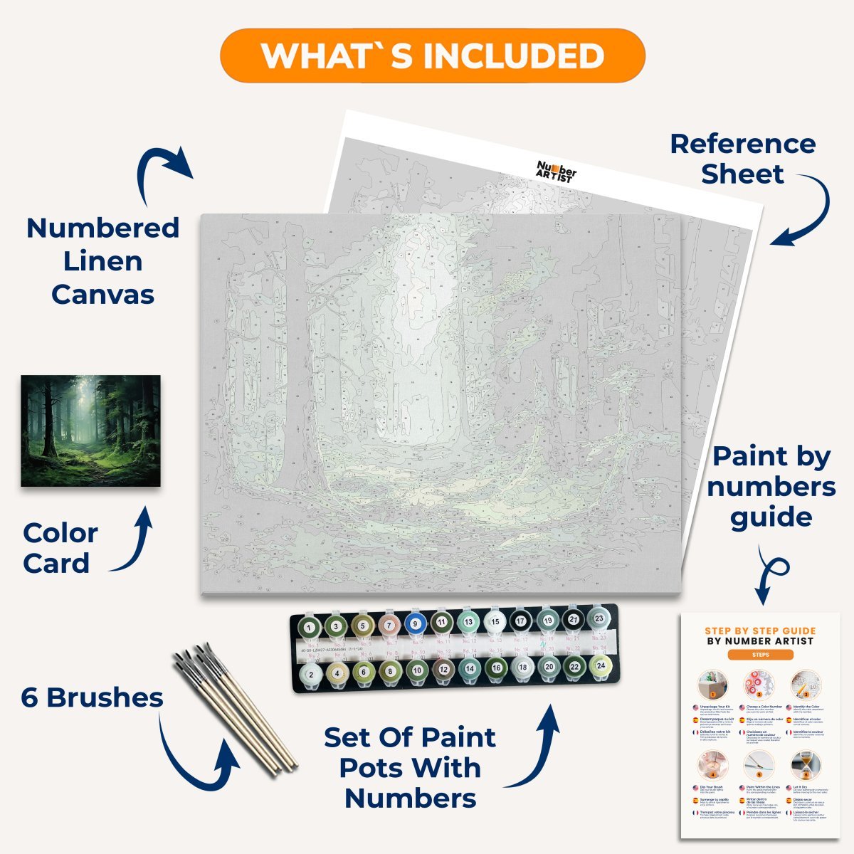 Misty Forest - Number Artist Paint by Numbers Kits