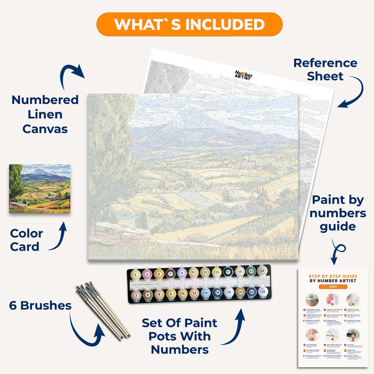 Mont Sainte Victoire - Number Artist Paint by Numbers Kits