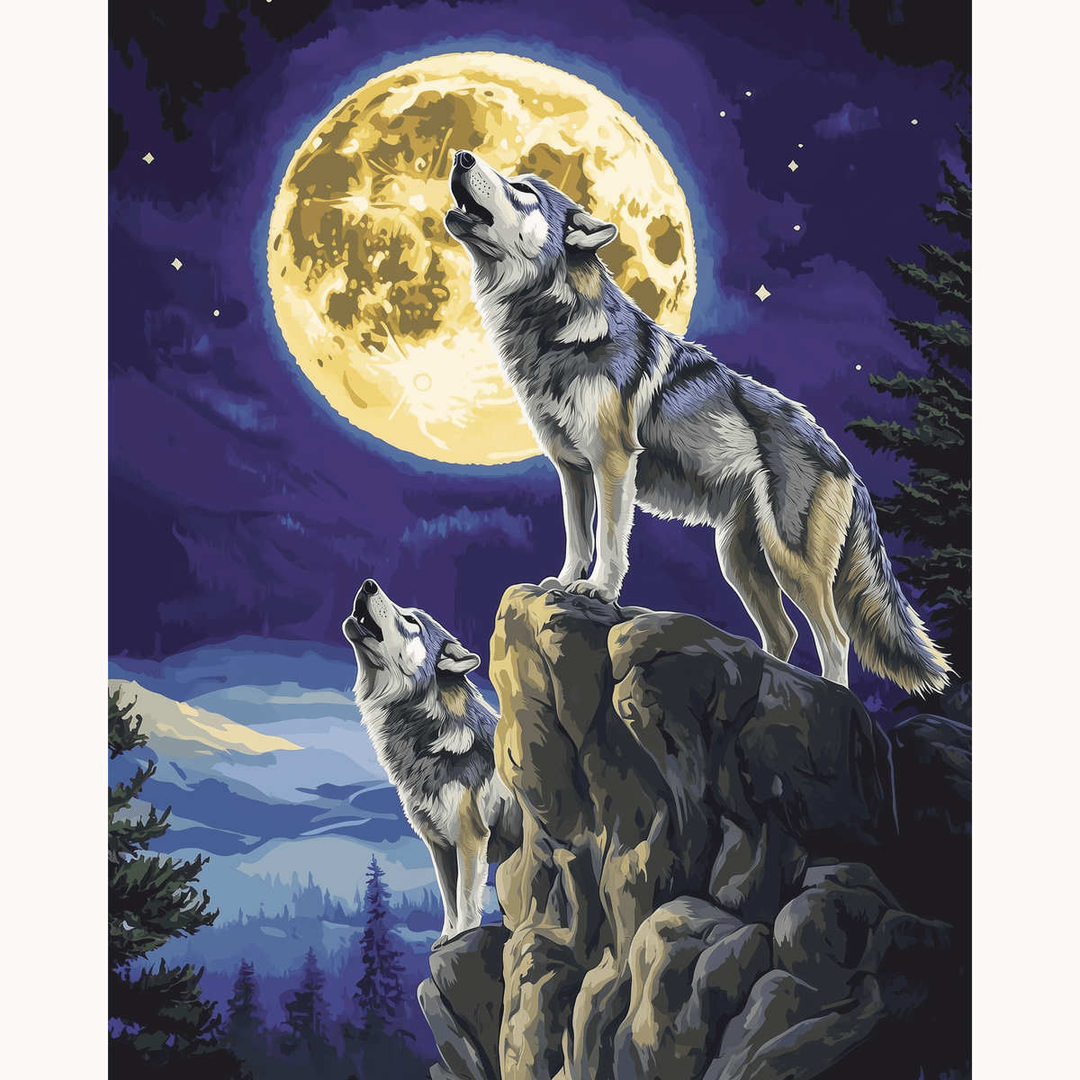 Moonlight Howl - Number Artist Paint by Numbers Kits